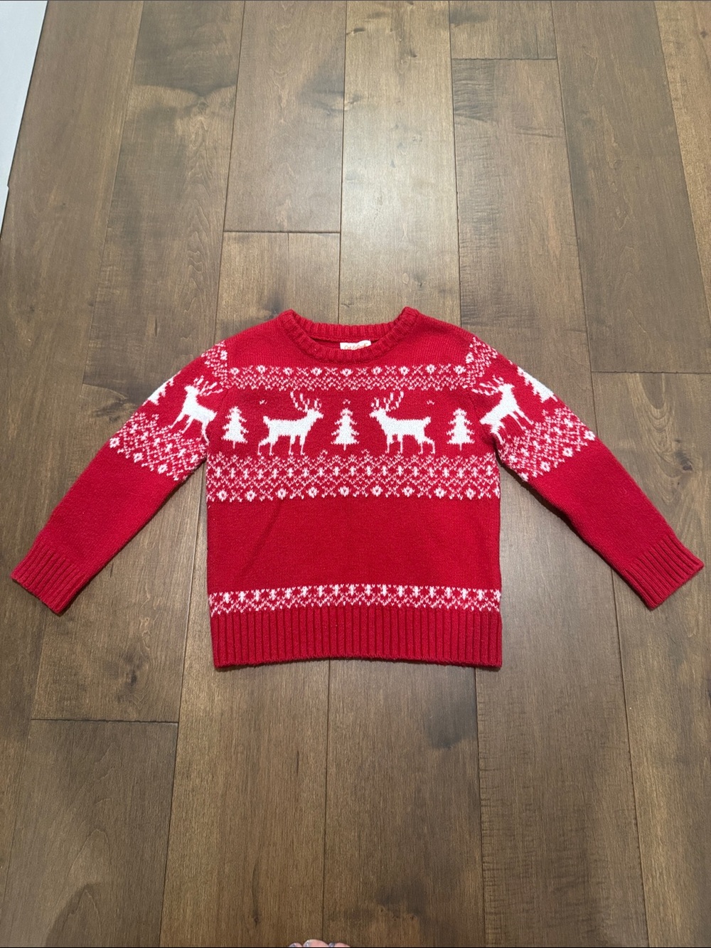 Cat & Jack Red Knit Holiday Sweater